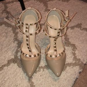 Studded Nude Heels